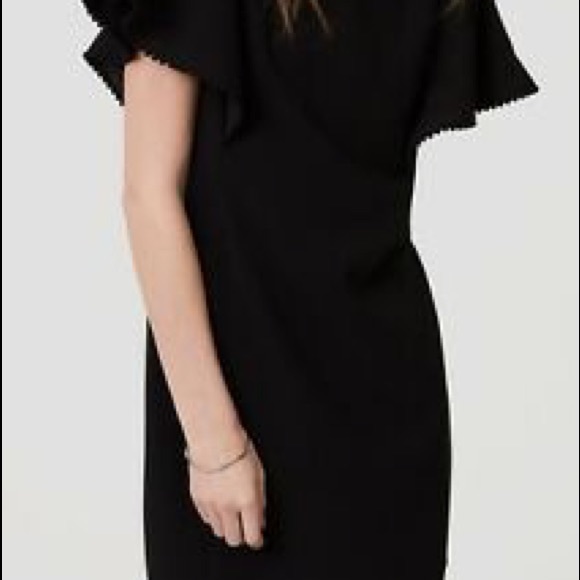 NWT Loft Flutter Sleeve Pom Pom Dress 00P - Picture 5 of 6